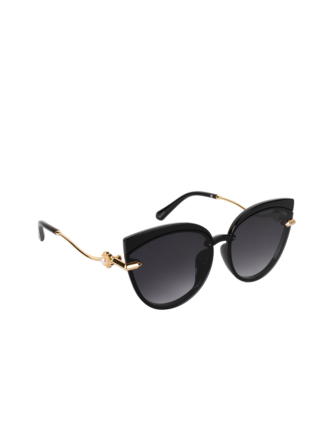 

AISLIN Women Black Full-Rim Cateye Sunglasses