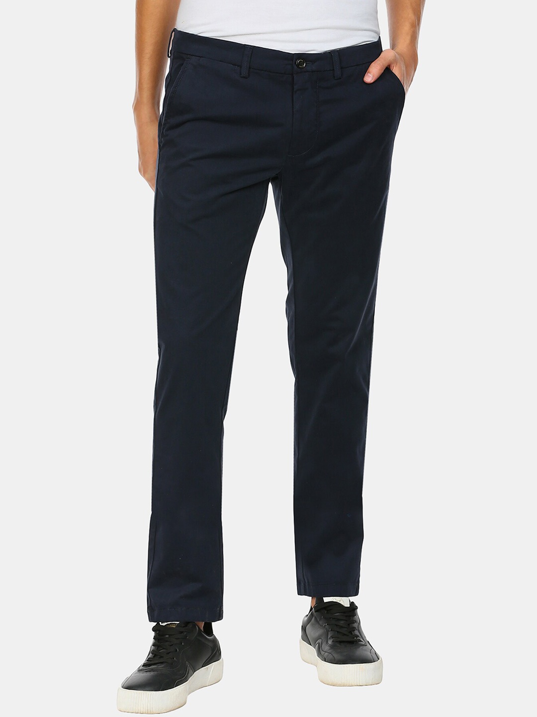 

Arrow Sport Men Navy Blue Mid Rise Casual Trousers