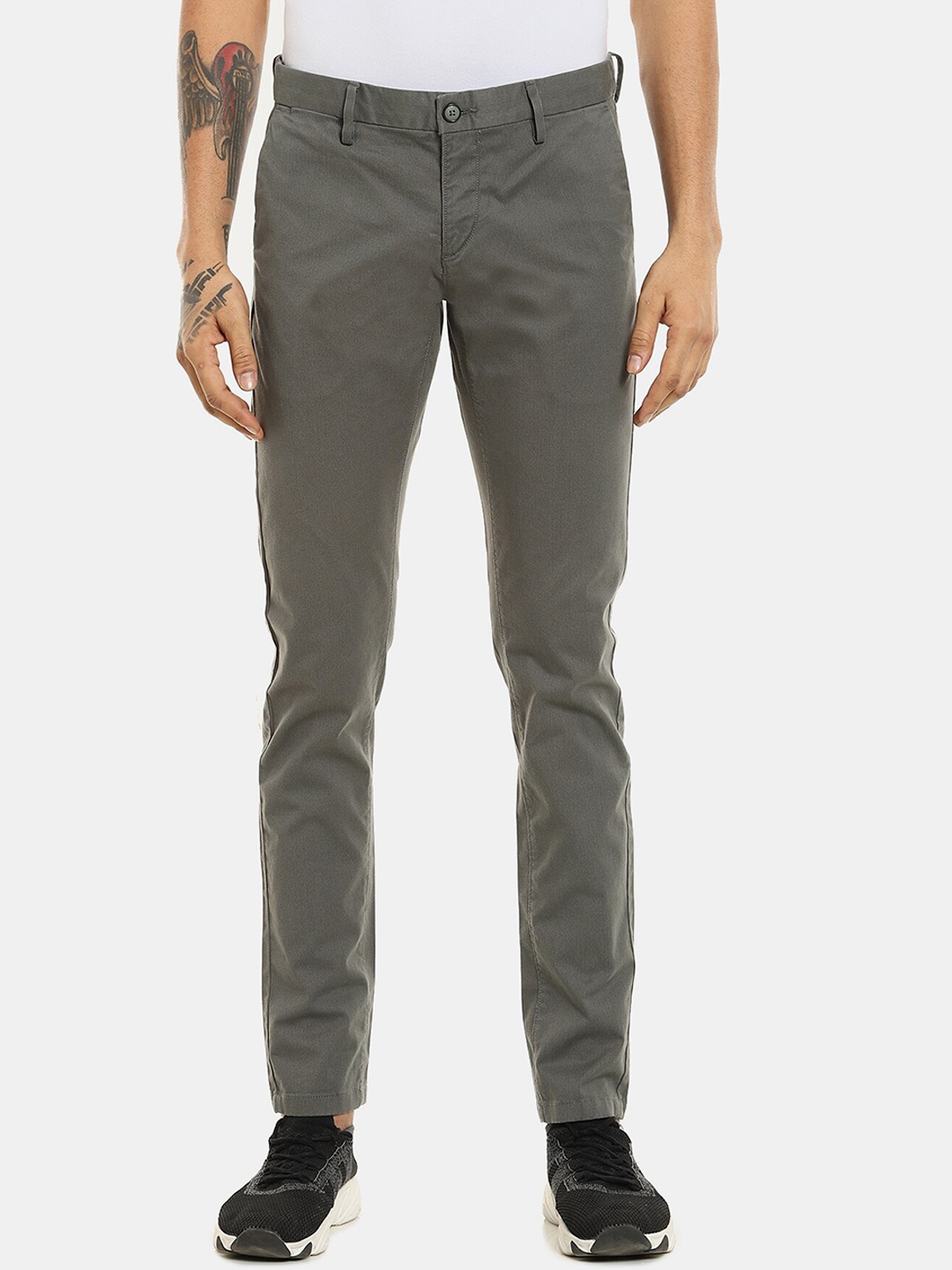 

U S Polo Assn Men Olive Green Casual Trousers