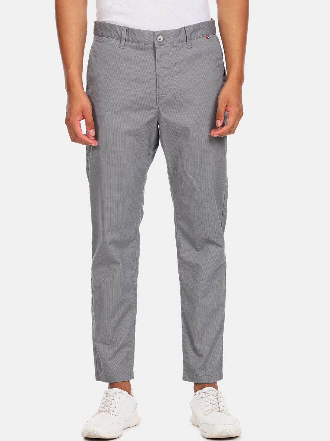

U S Polo Assn Men Grey Chinos Trousers