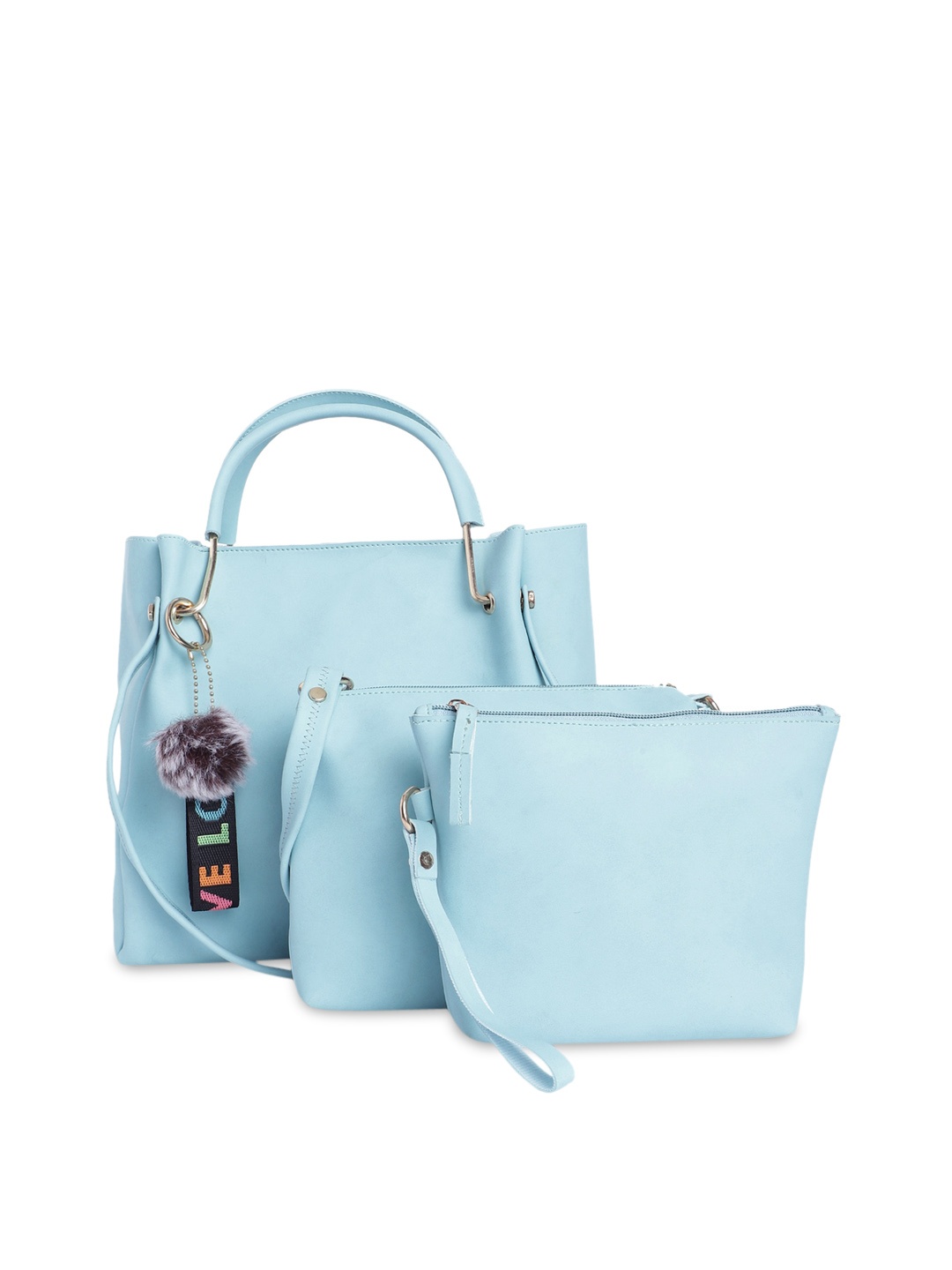 

Fostelo Blue PU Structured Handheld Bag Set