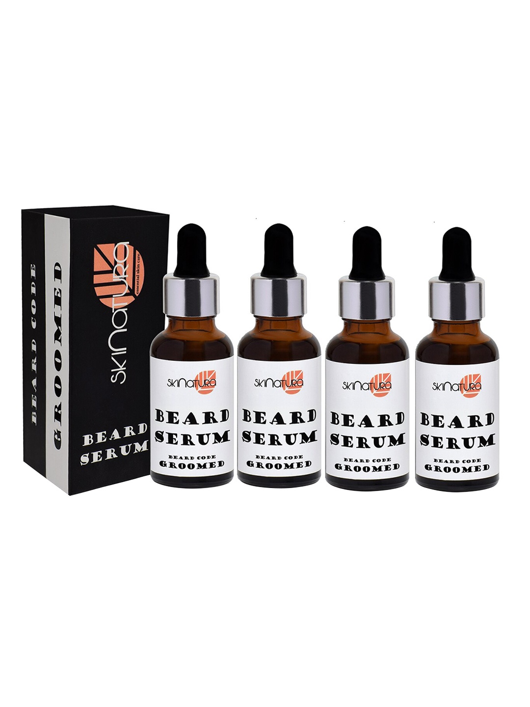 

Skinatura Men Set of 4 Groomed Beard Serum, Black