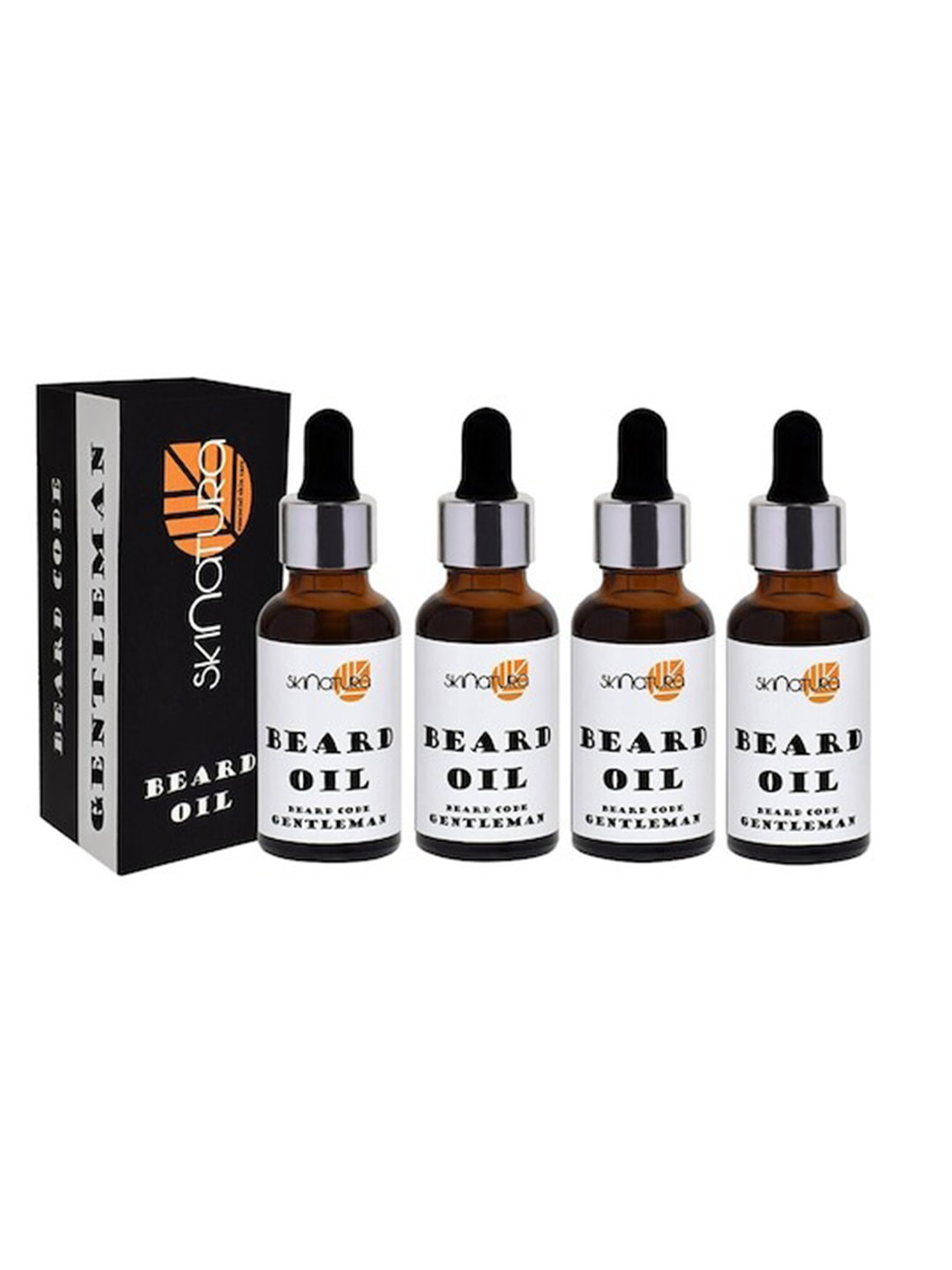 

Skinatura Men Set of 4 Gentleman Beard Oil, Brown