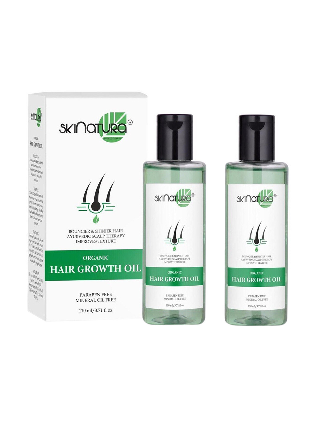 

Skinatura Set of 2 Organic Hair Growth Oil 220Ml (Pack of 2), Green