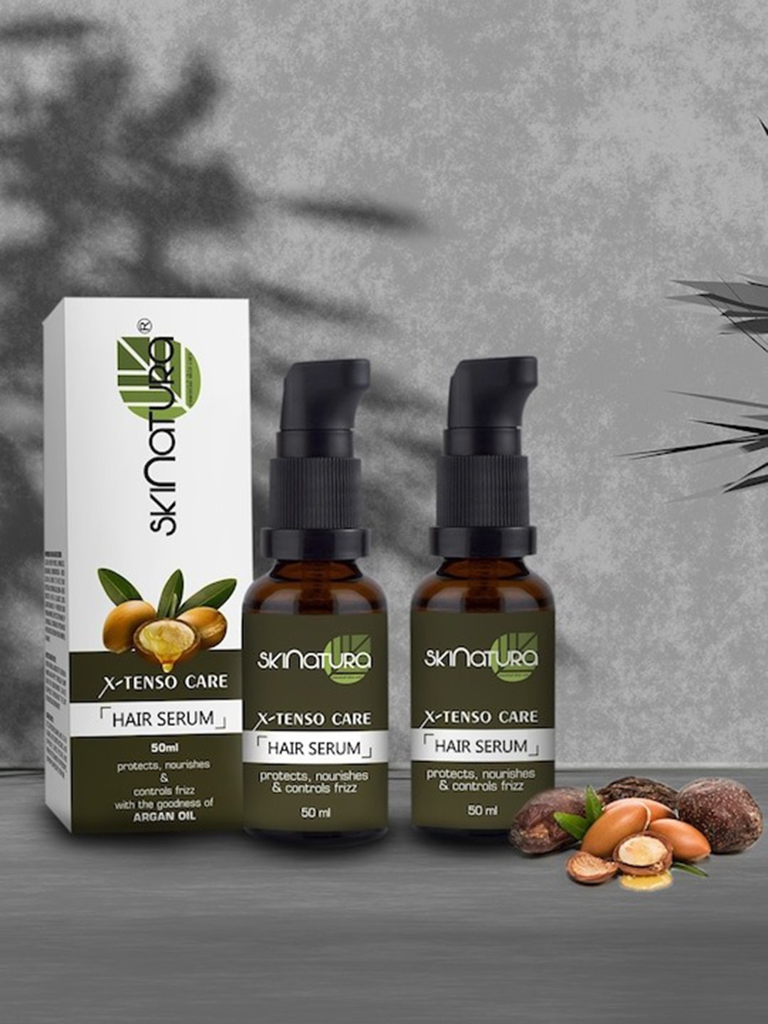 

Skinatura Set of 2 X-Tenso Care Hair Serum With Goodness of Argan Oil, Brown