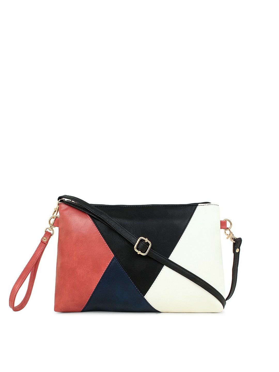 Spice Art White & Black Colourblocked Purse Clutch