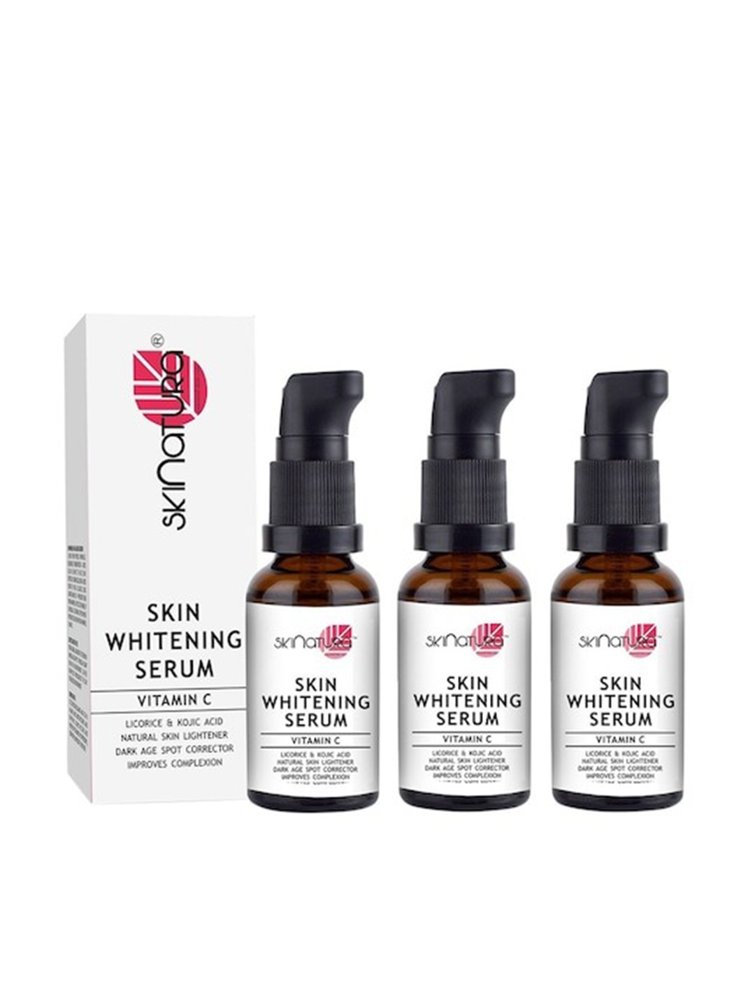 

Skinatura Set of 3 Skin Whitening Serum with Vitamin-C 90ML, Brown