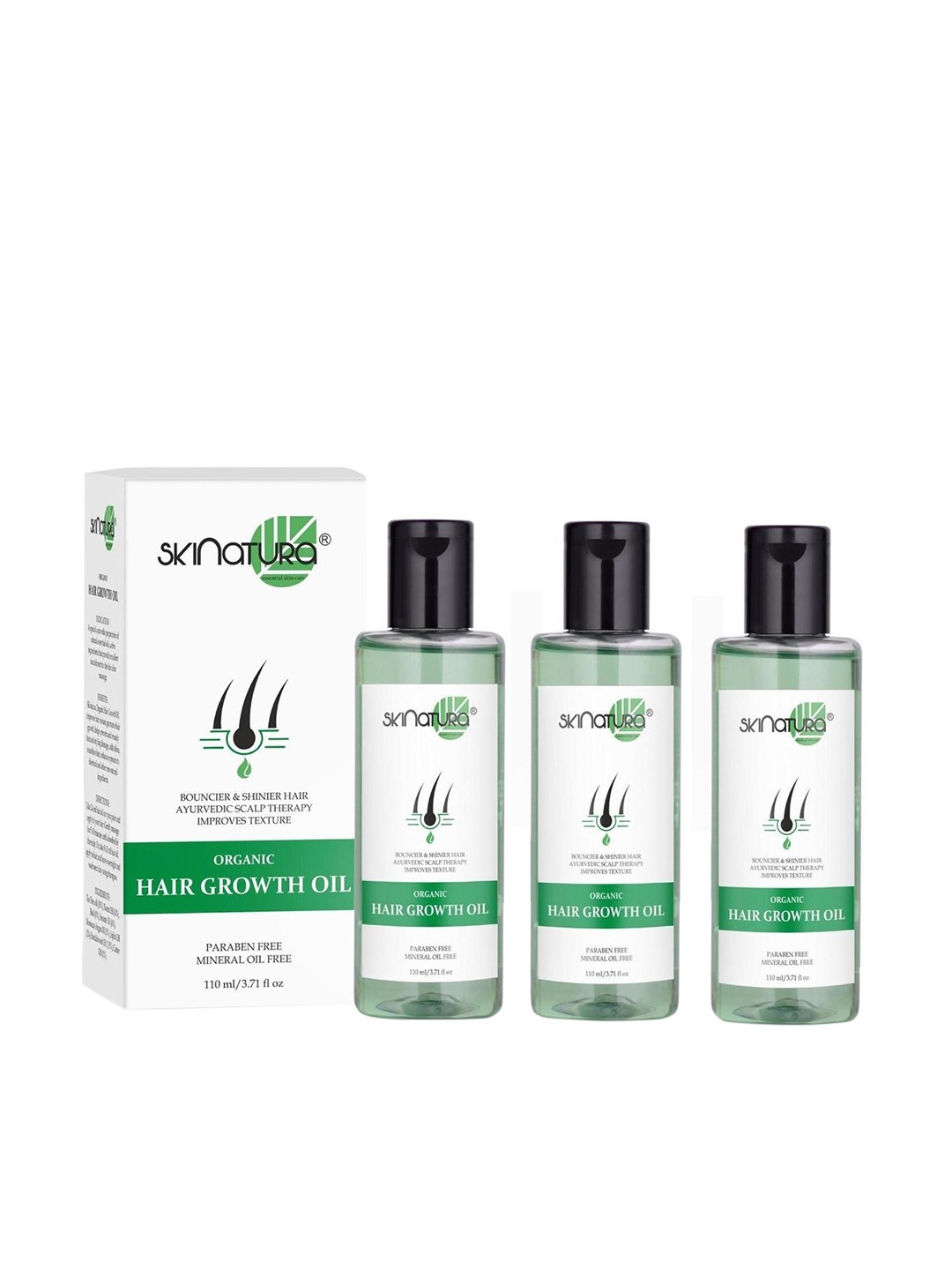 

Skinatura Unisex Set of 3 Organic Hair Growth Oil, White