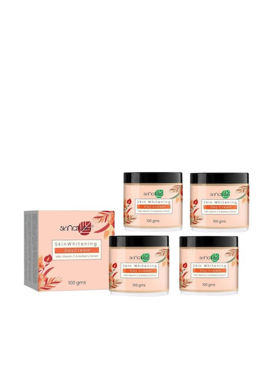 

Skinatura Set of 4 Skin Whitening Day Cream with Vitamin C & Mulberry Extract, Peach