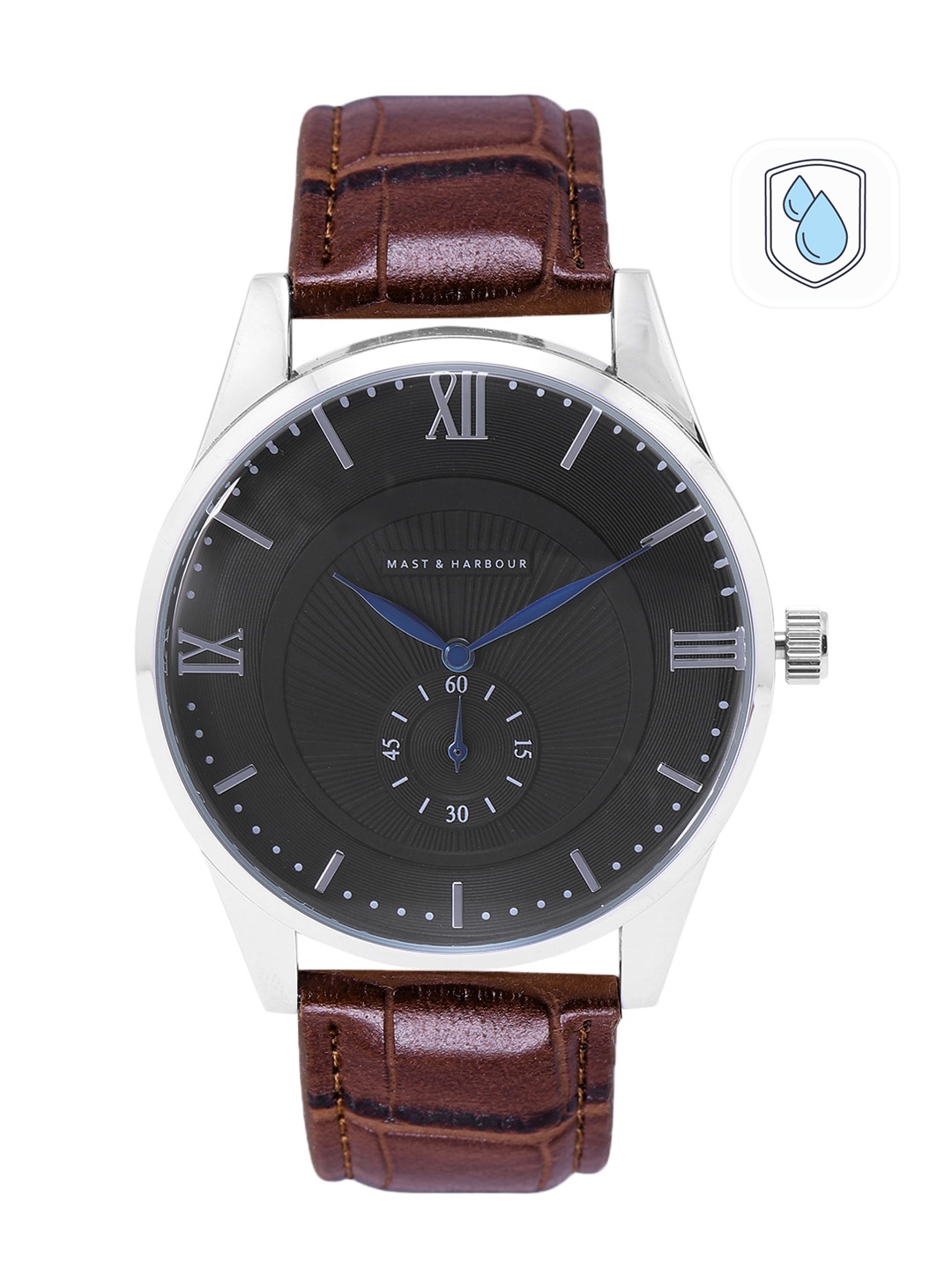 

Mast & Harbour Unisex Black & Brown Analogue Watch MFB-PN-WTH-DK2862