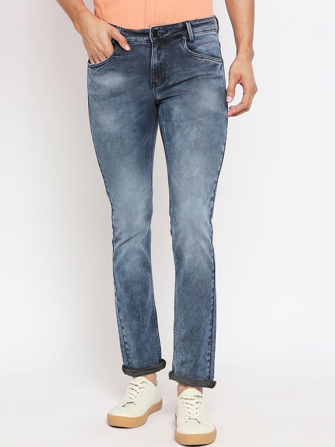 

Mufti Men Blue Skinny Fit Heavy Fade Jeans