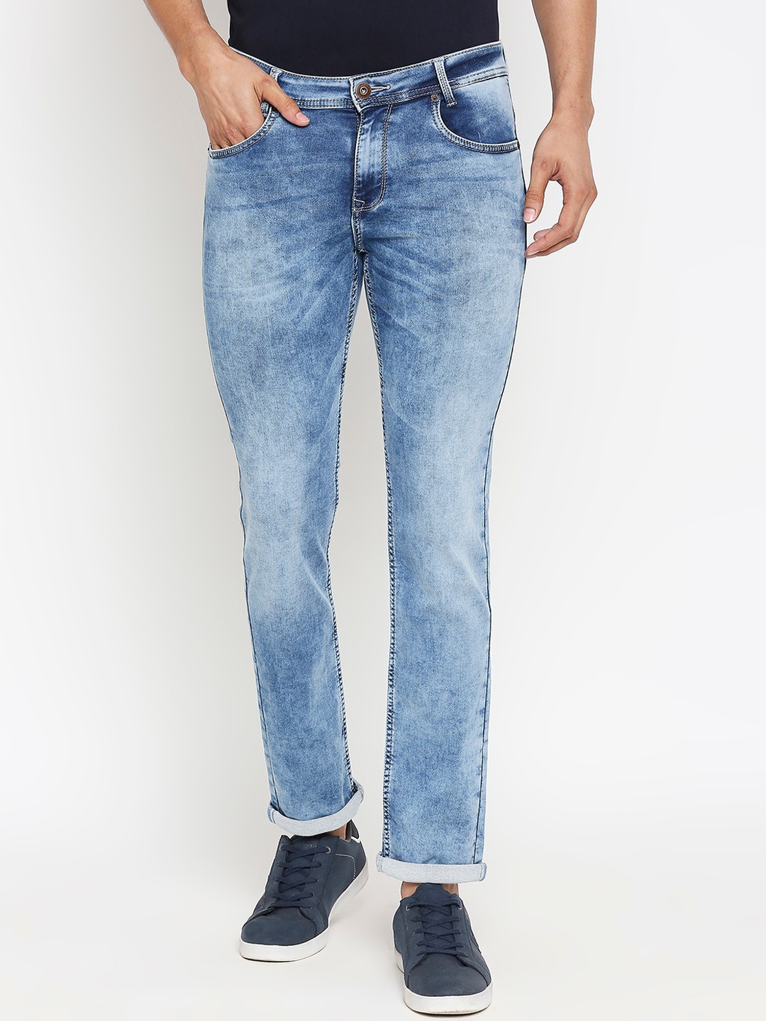 

Mufti Men Blue Skinny Fit Heavy Fade Jeans
