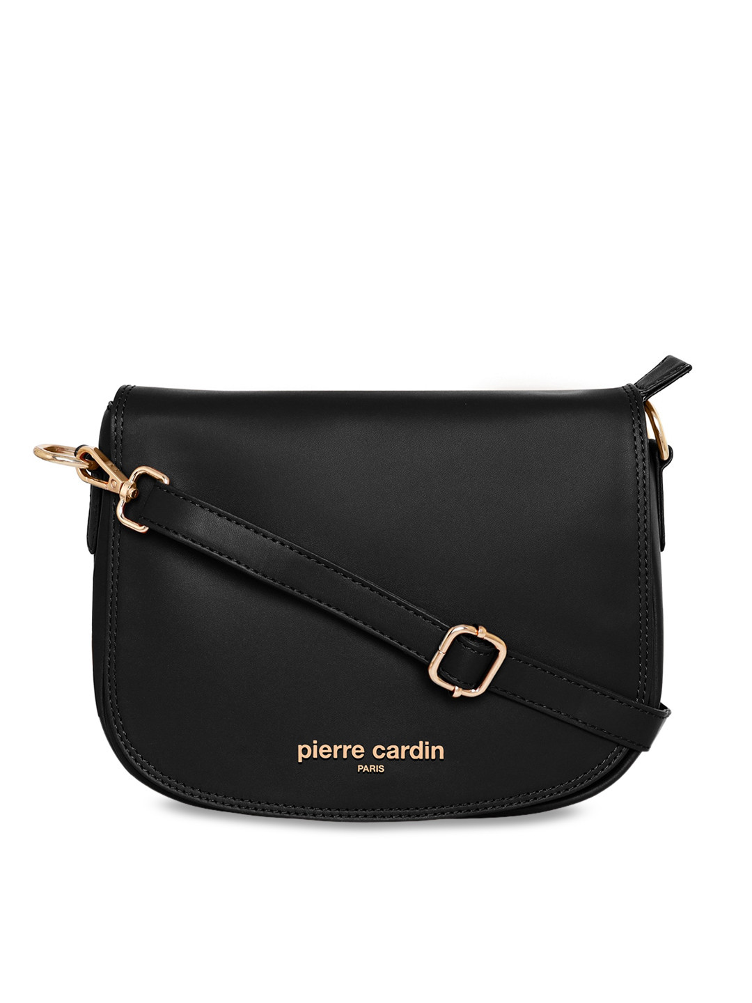 

pierre cardin Black PU Structured Sling Bag