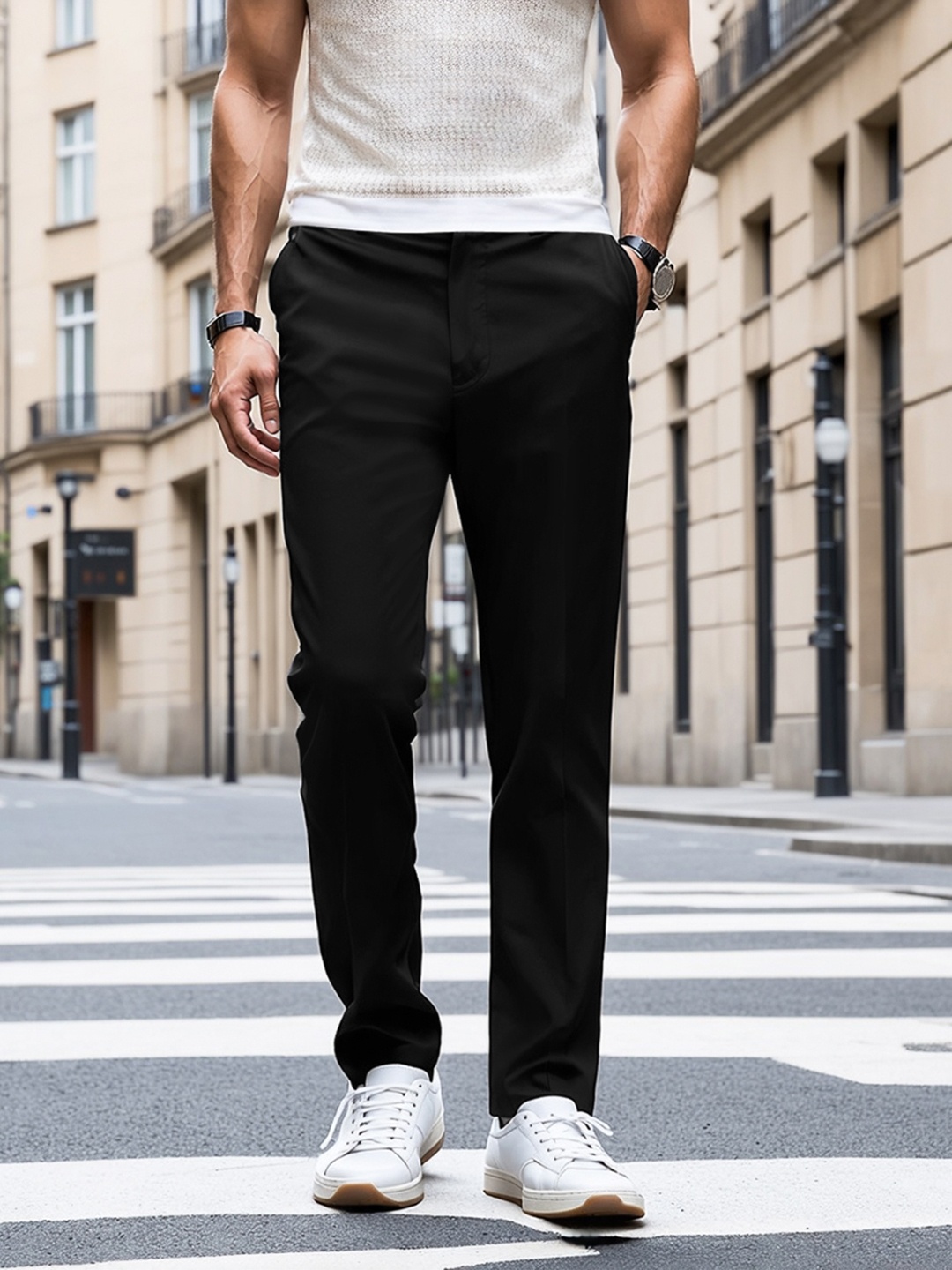 

Bewakoof Men Black Trousers