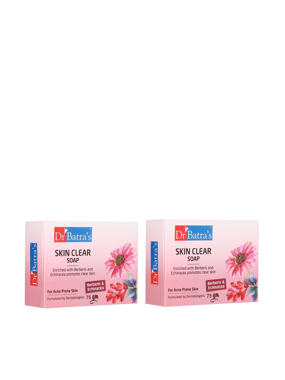 

Dr. Batras Unisex Set of 2 Skin Clear Soap For Acne Prone Skin, Pink
