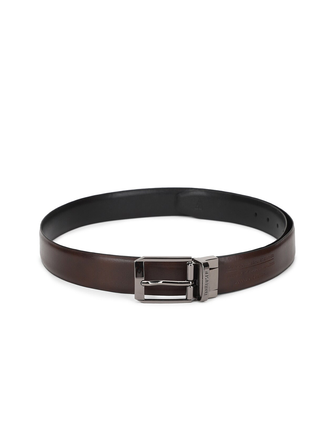 

Van Heusen Men Brown Textured Leather Formal Belt