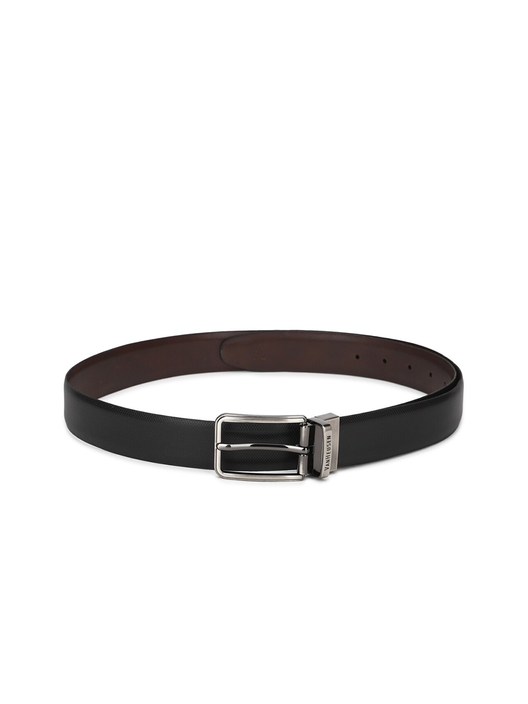 

Van Heusen Men Brown Textured Leather Formal Belt