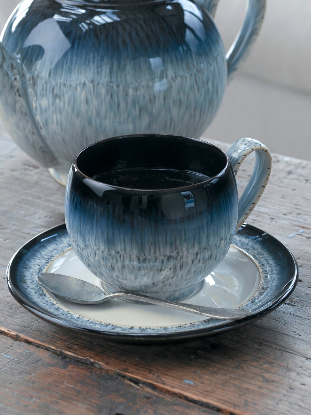 

Denby Black & White thinKitchen Halo Tea & Coffee Saucer