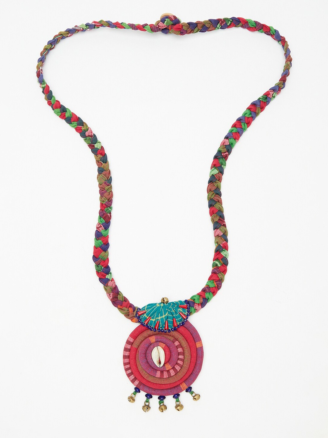 

Fabindia Women Red & Green Synthetic Tribal Necklace