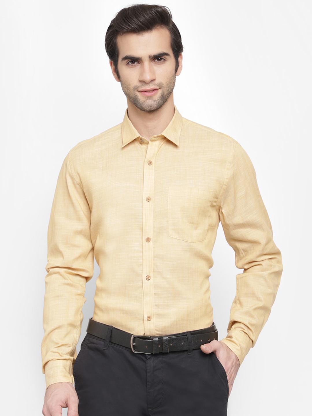

cape canary Men Yellow Casual Shirt