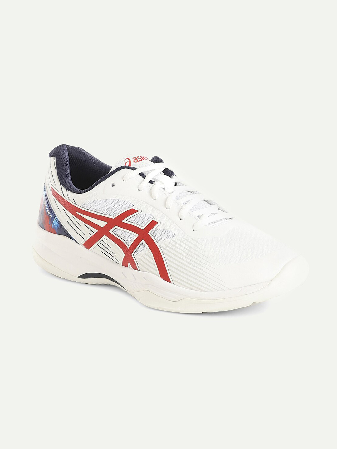 

ASICS Men White & Red Gel-Game 8 L.E. Tennis Shoes