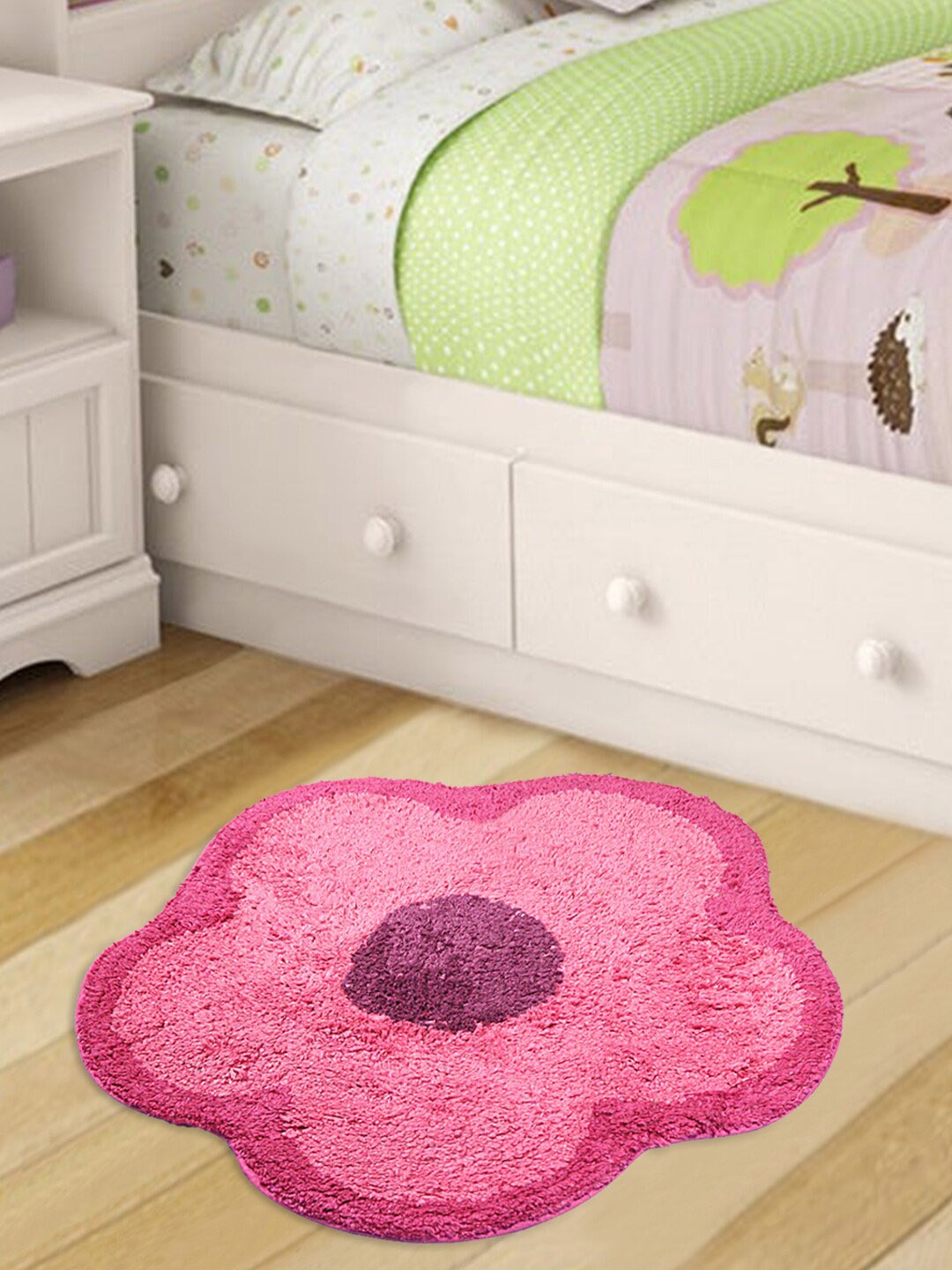 

Good Homes by Home Candy Pink Floral Design Soft Bath Mat