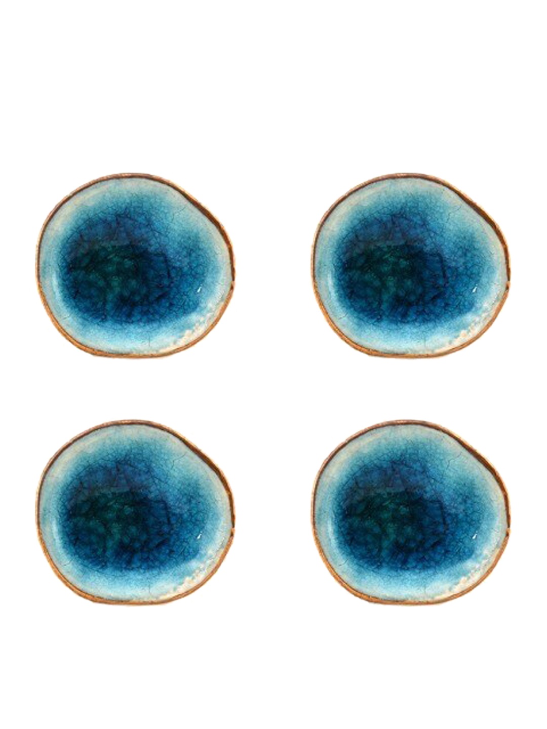 

The Decor Mart Set Of 4 Blue & White Ceramic Decorative Knobs