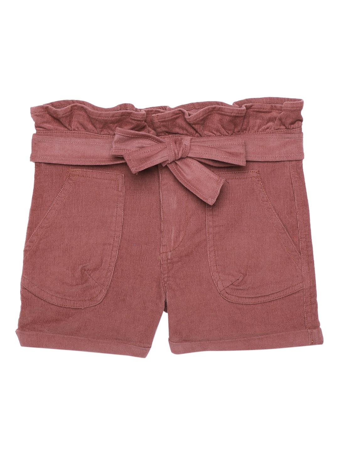 

UNDER FOURTEEN ONLY Girls Brown Skinny Fit Regular Shorts