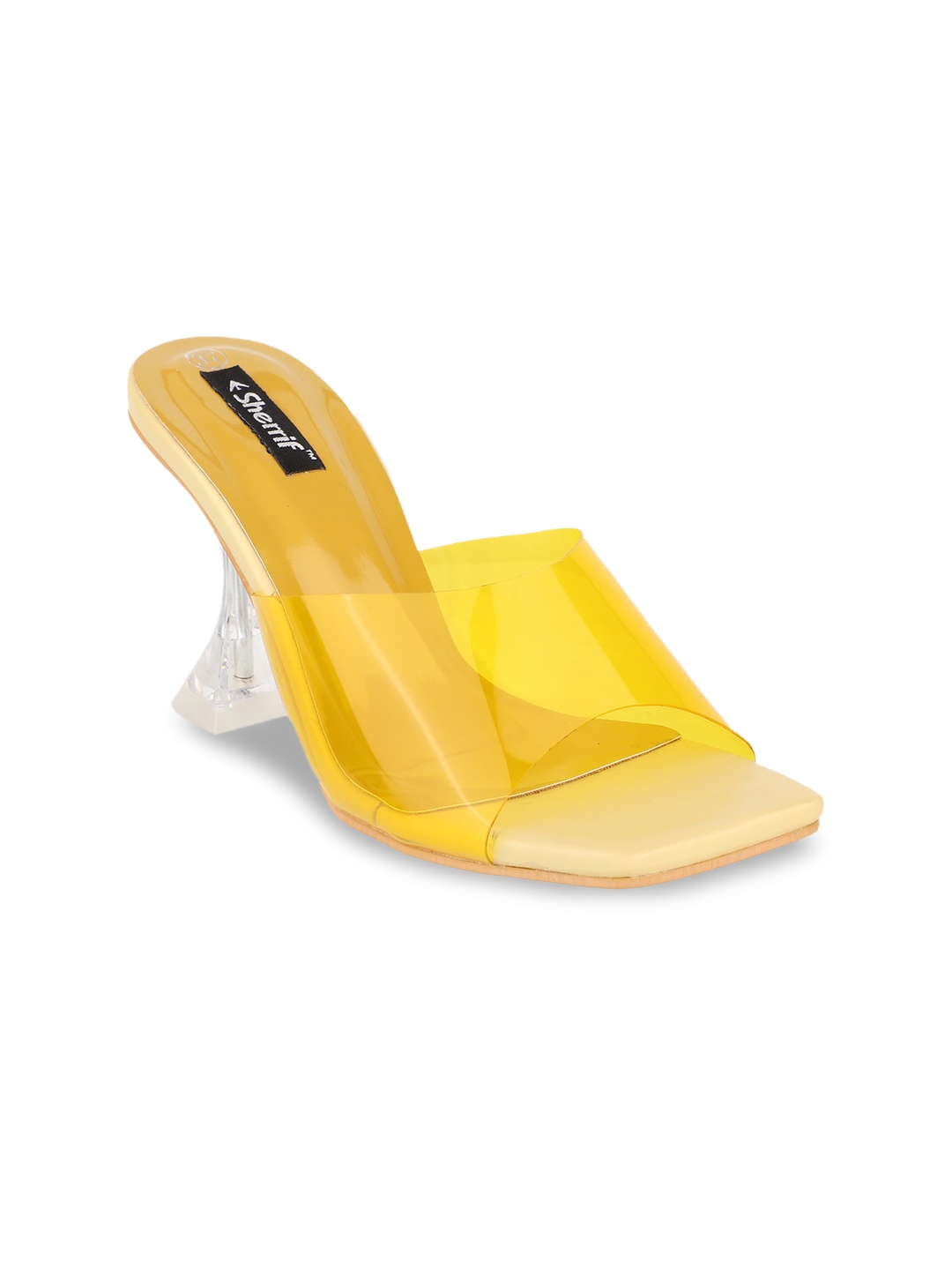 

Sherrif Shoes Yellow Block Sandals