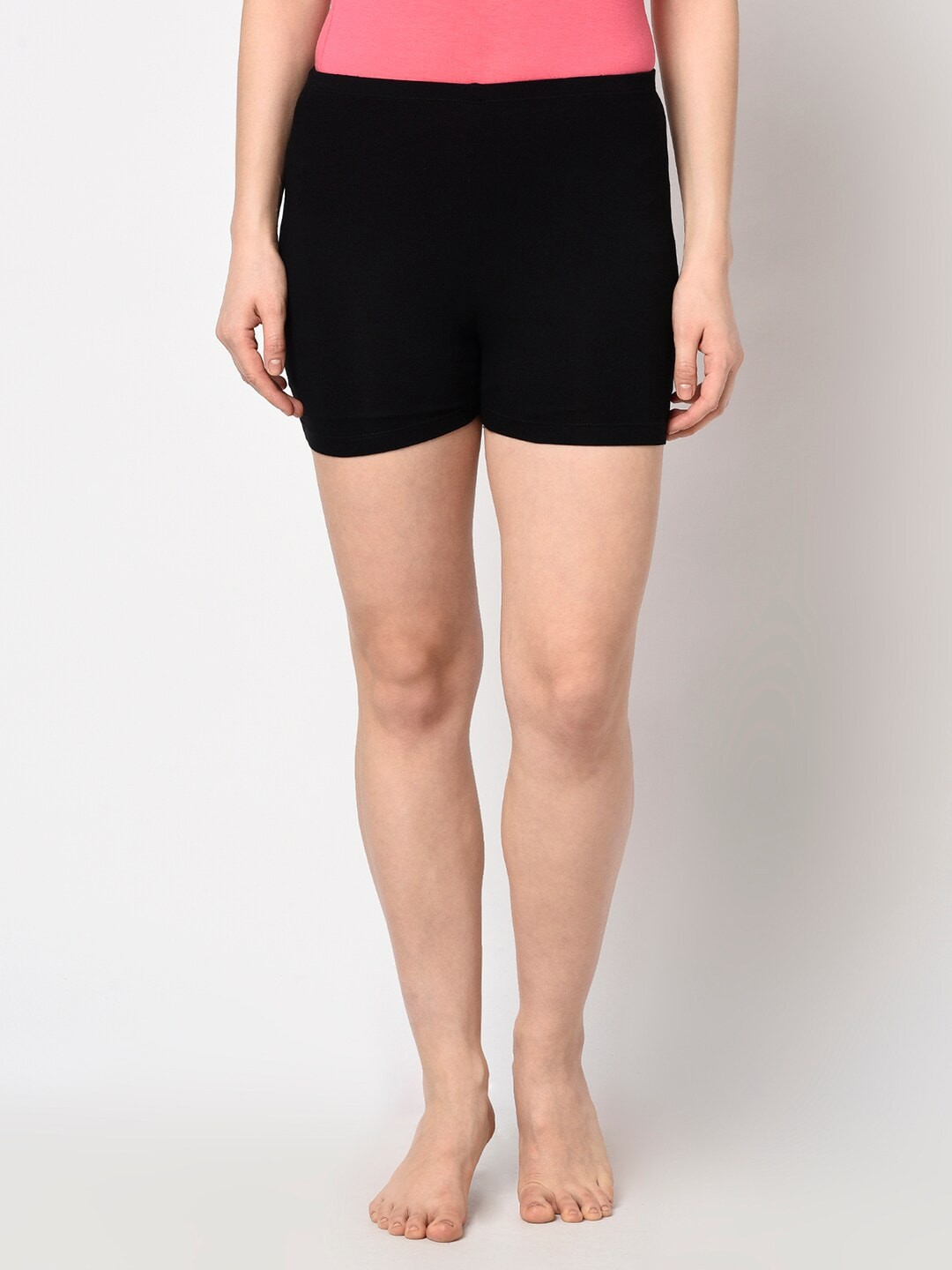 

Espresso Women Black Solid Lounge Shorts ESP-4009