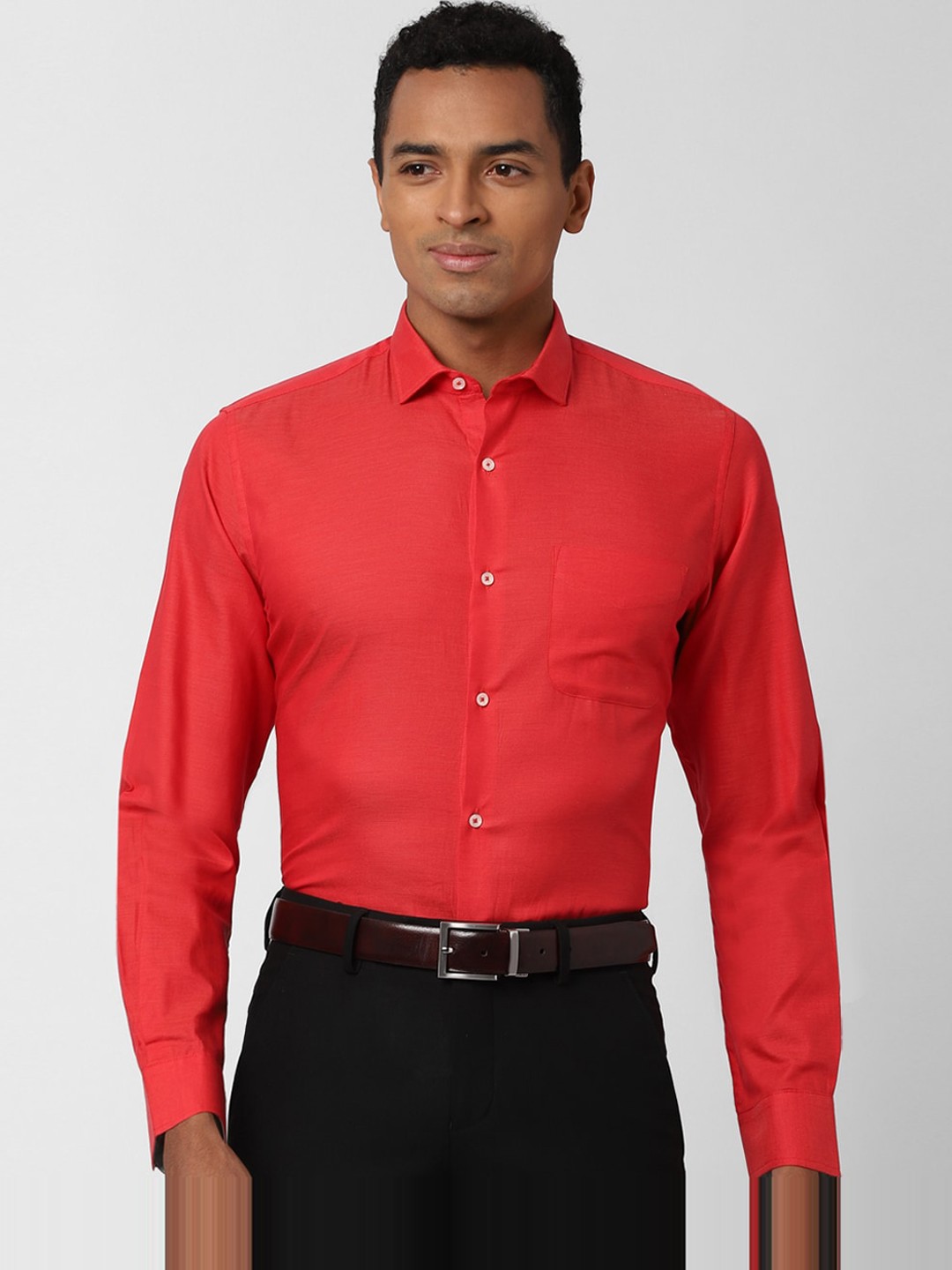 

Peter England Men Red Slim Fit Formal Shirt