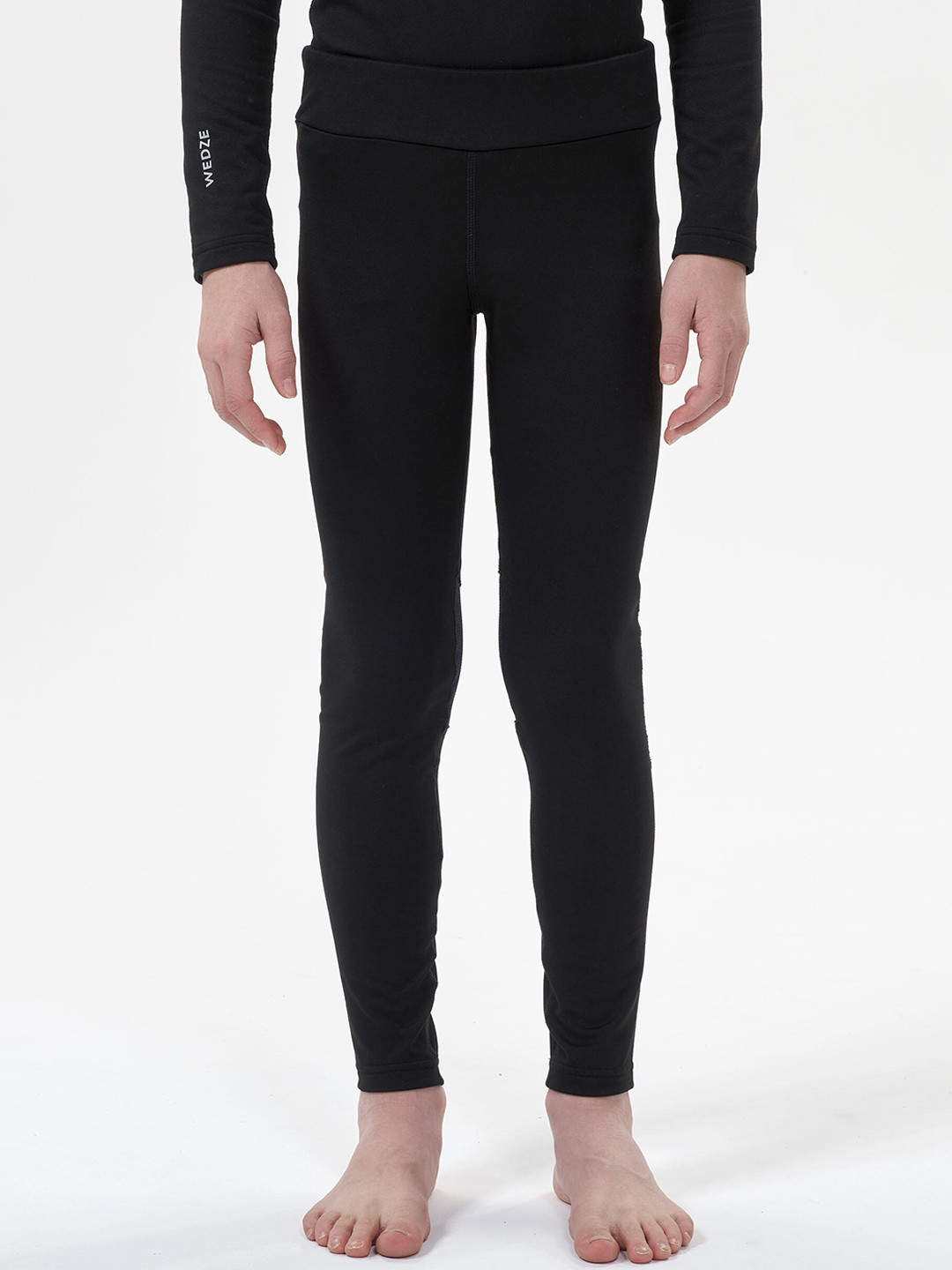 

WEDZE By Decathlon Kids Boys Black Regular Fit Printed Skiing Base Layer Trousers