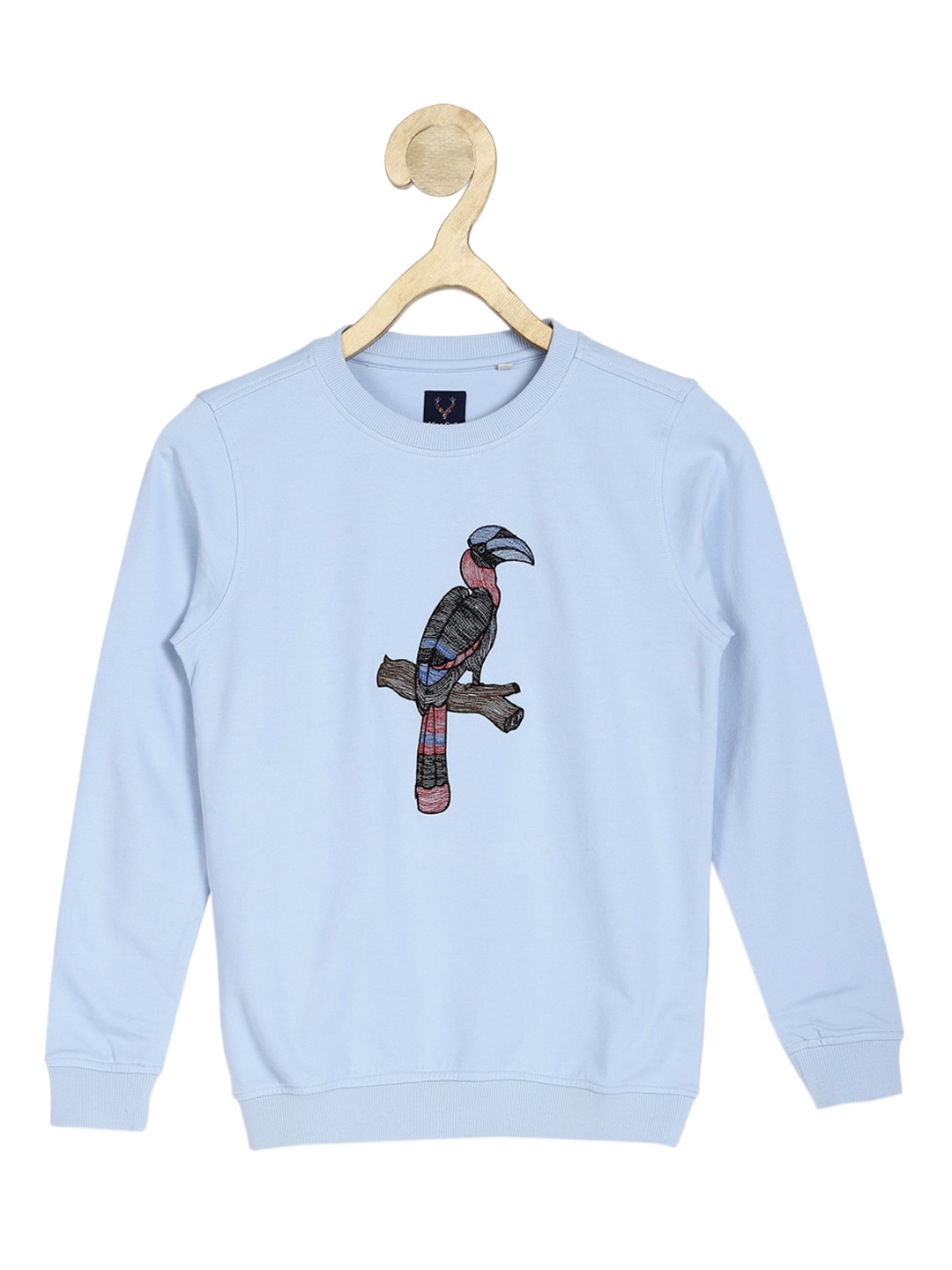 

Allen Solly Junior Boys Blue Embroidered Pure Cotton Sweatshirt
