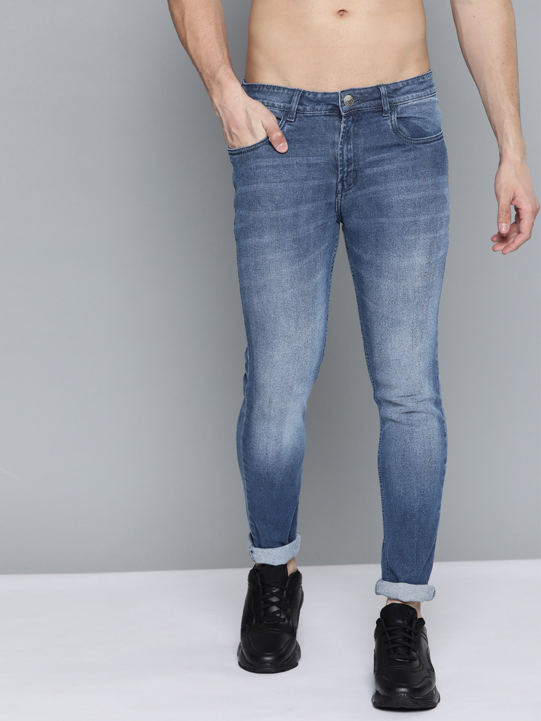 

Harvard Men Blue Skinny Fit Light Fade Stretchable Jeans