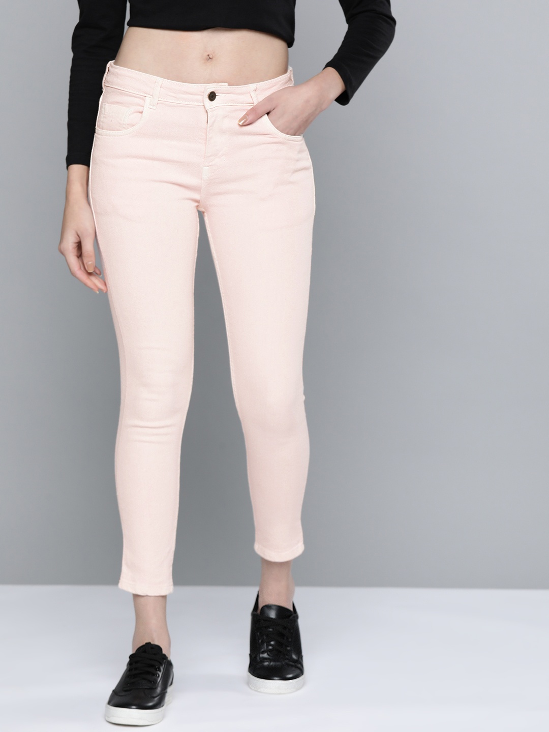 

Harvard Women Pink Skinny Fit Stretchable Jeans