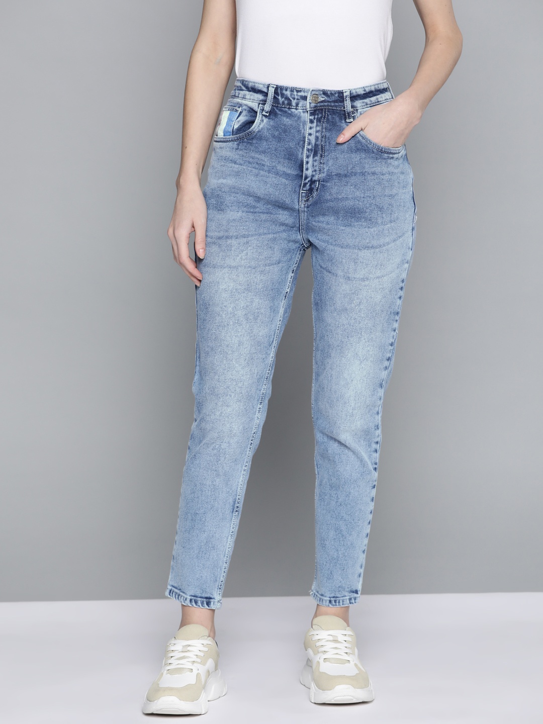 

Harvard Women Blue Boyfriend Fit Stretchable Jeans