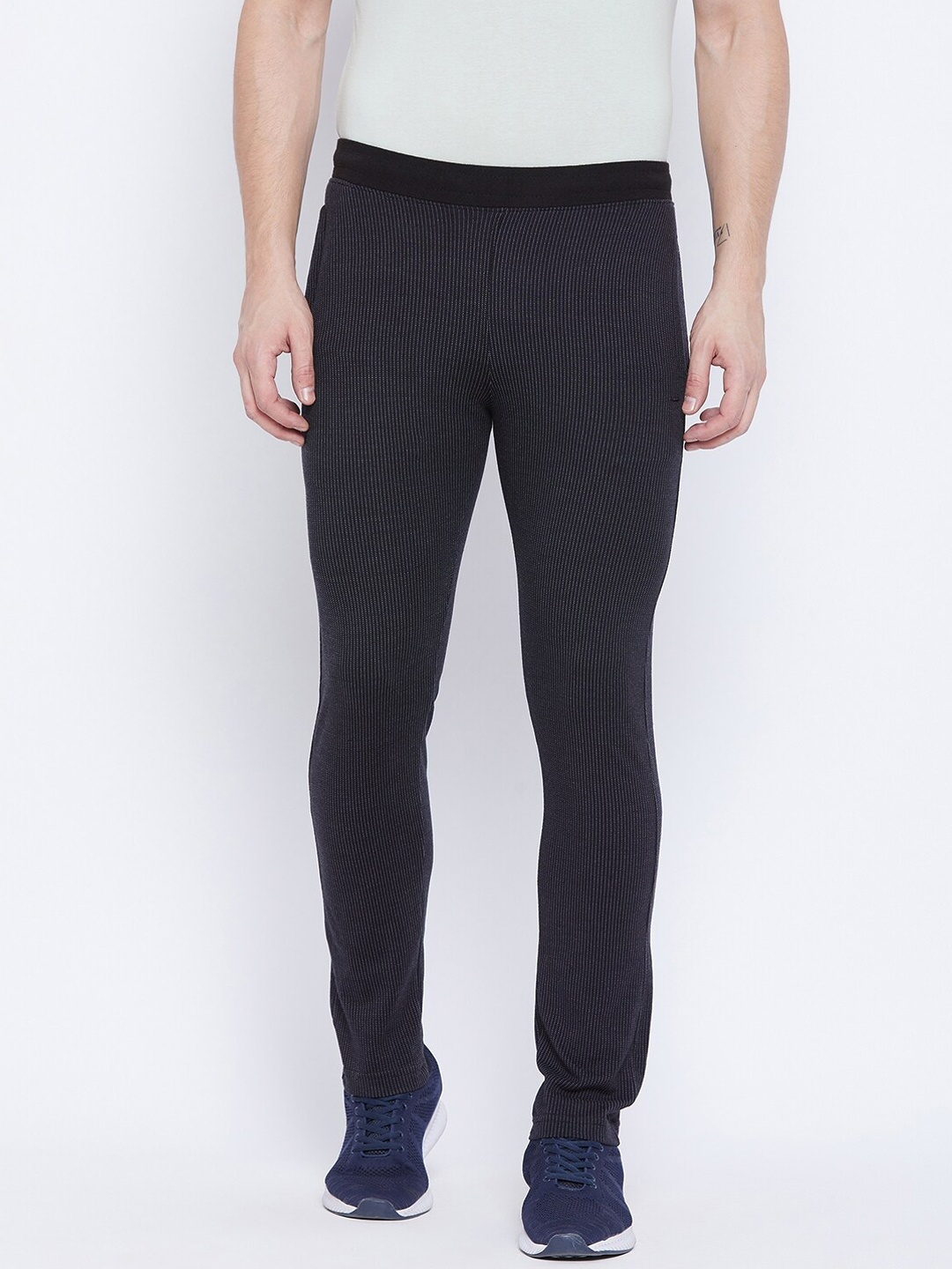 

Okane Men Black Striped Track Pants