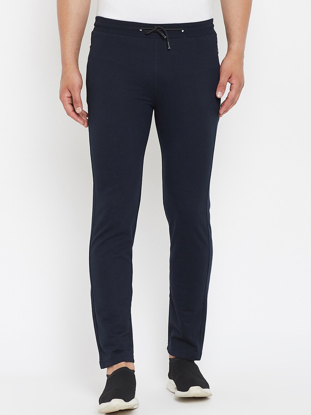 

Okane Men Navy Blue Solid Track Pants