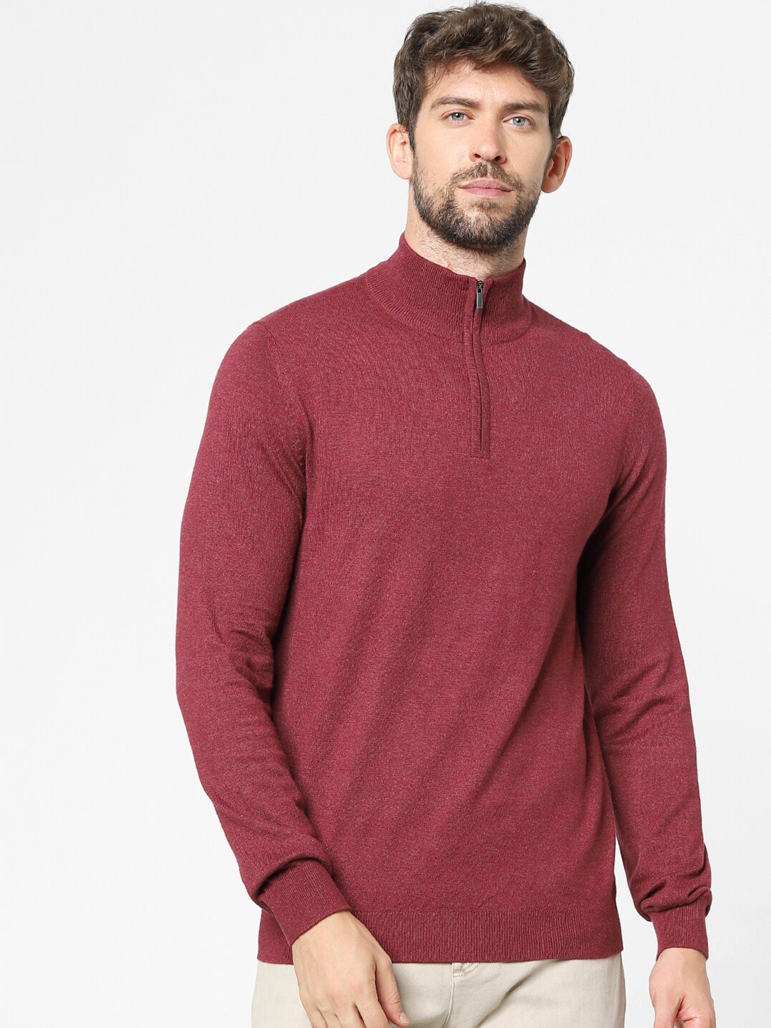 

Celio Men Blue Solid, Maroon