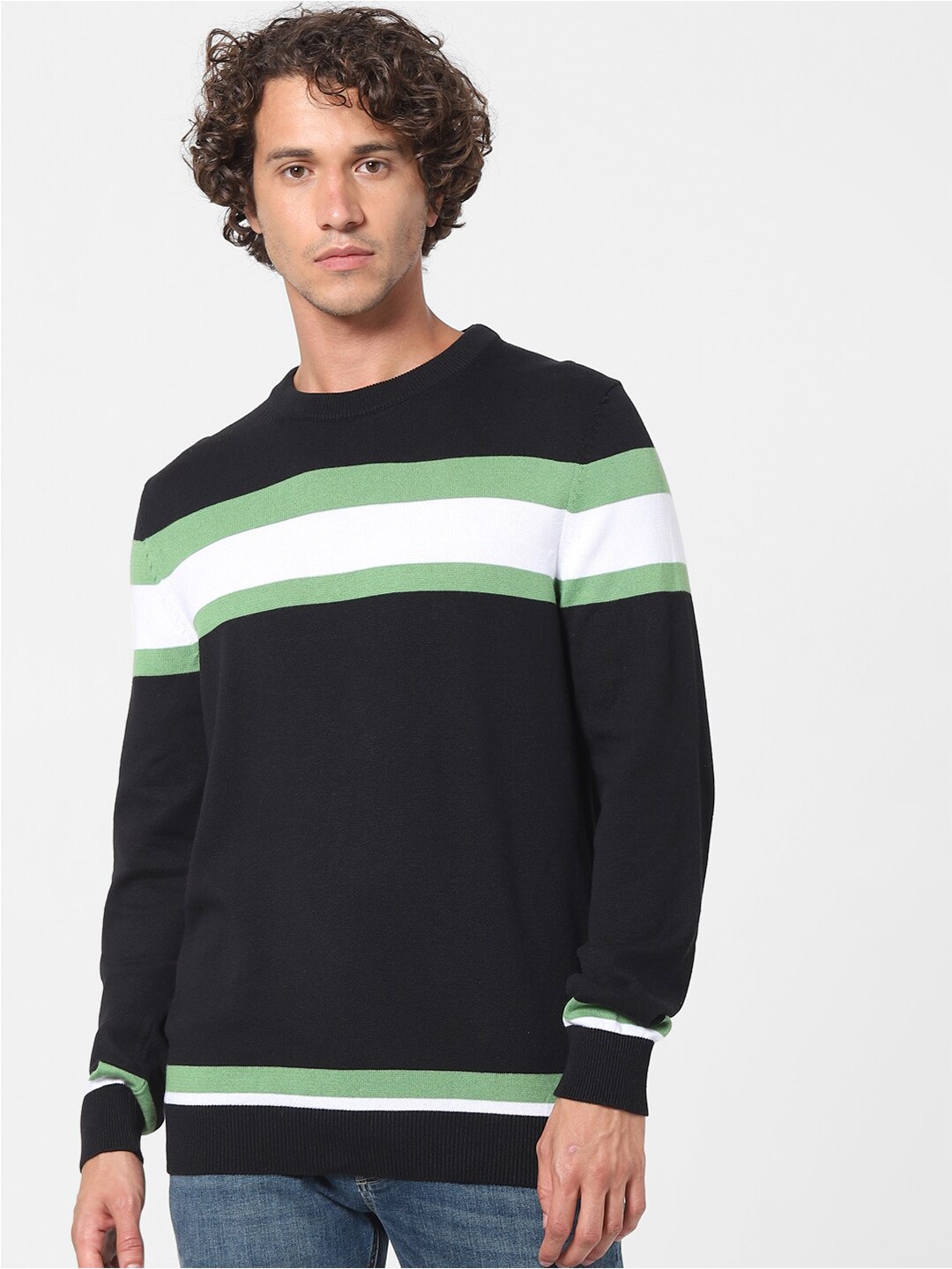 

Celio Men Green Colourblocked, Black
