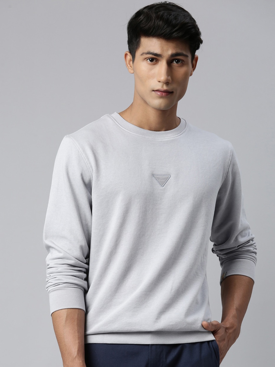 

RARE RABBIT Men Luna Slim Fit Sweatshirt, Grey