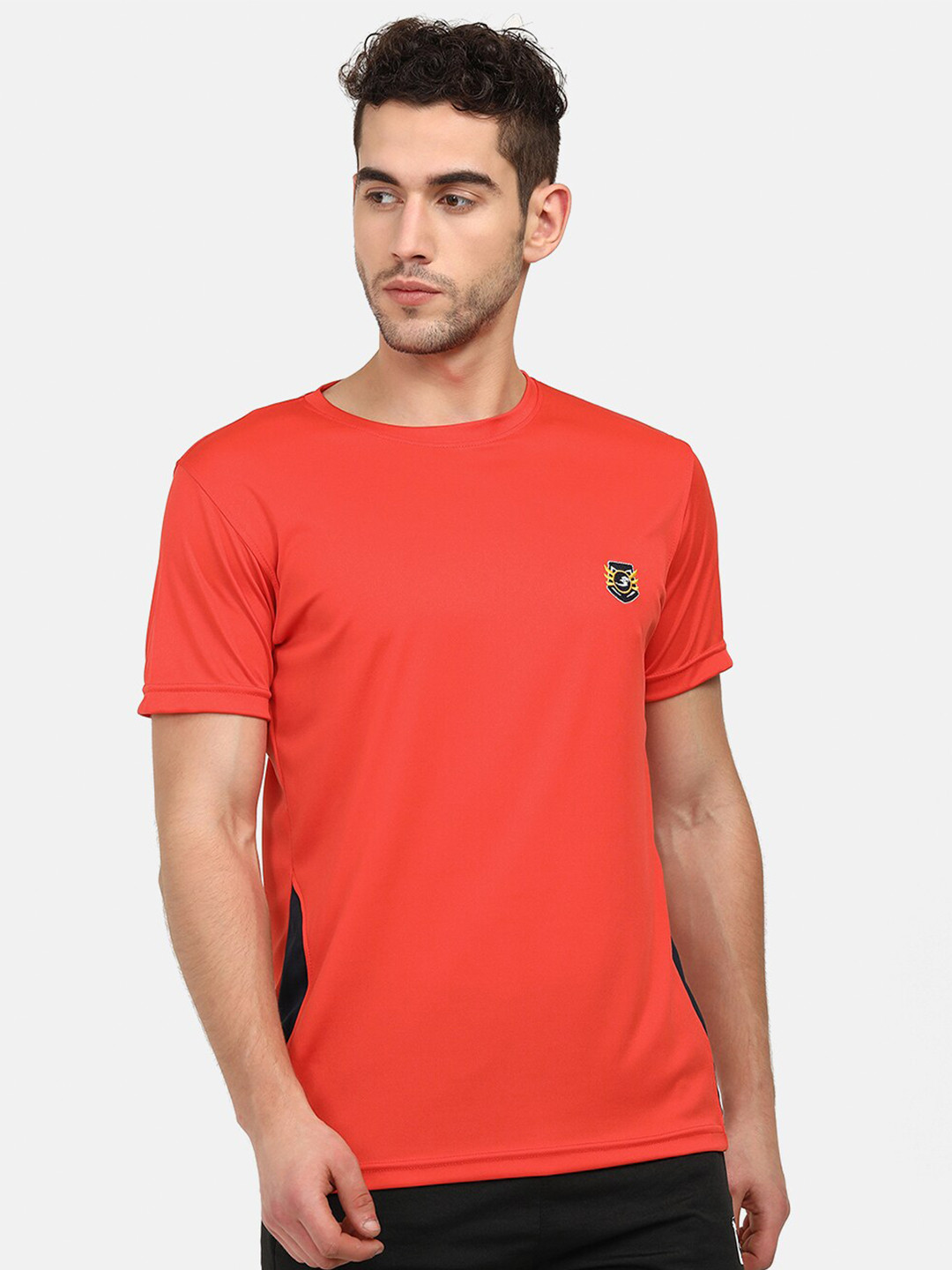 

V2 Value & Variety Men Orange Cotton T-shirt