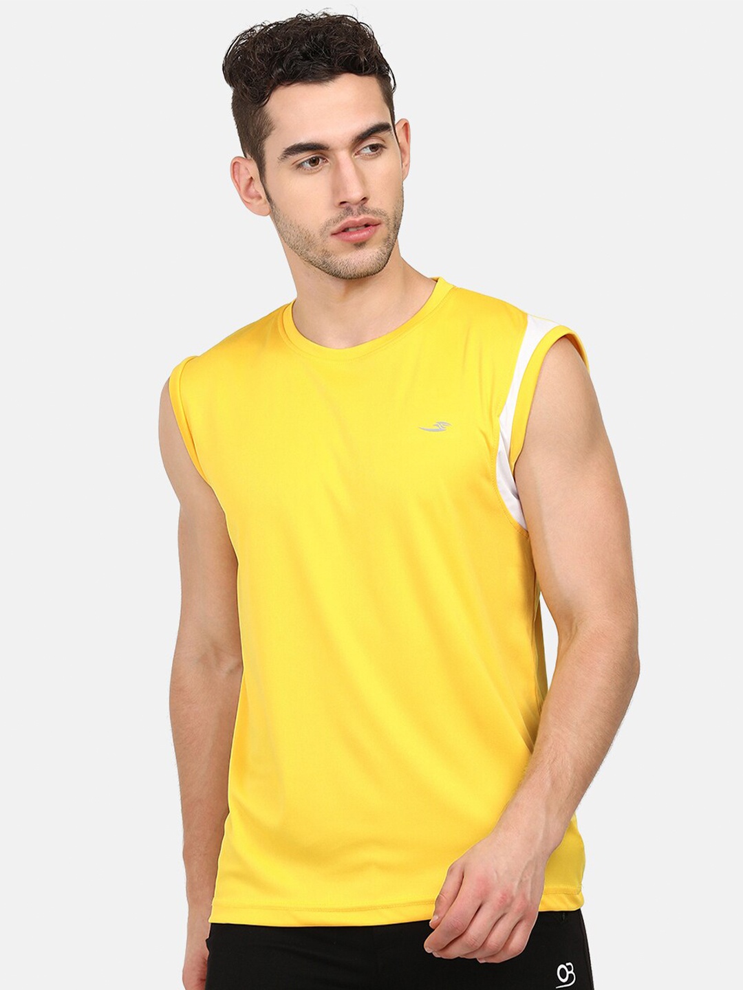 

V2 Value & Variety Men Yellow Cotton T-shirt
