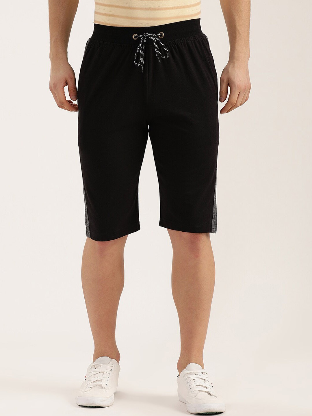 

V2 Value & Variety Men Black Mid-Rise Regular Shorts