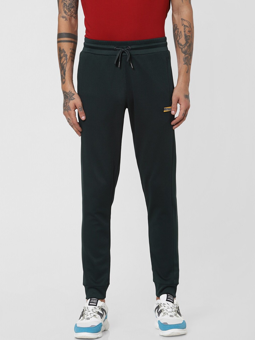 

Jack & Jones Men Green Straight Fit Joggers