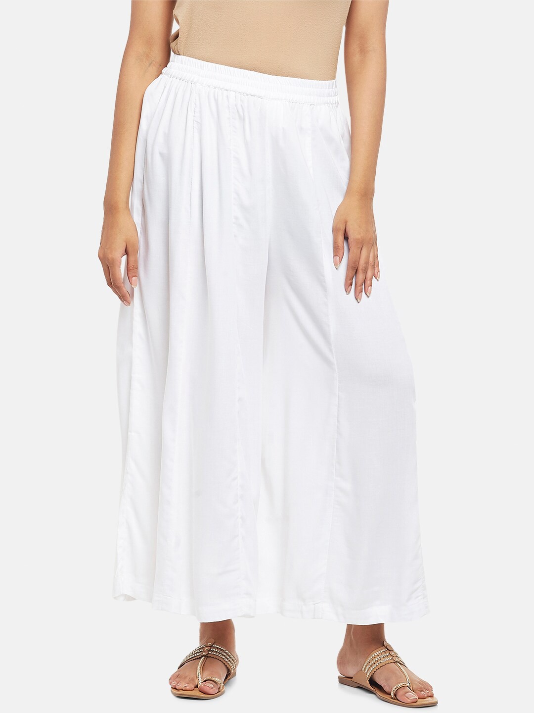 

RANGMANCH BY PANTALOONS Women White Solid