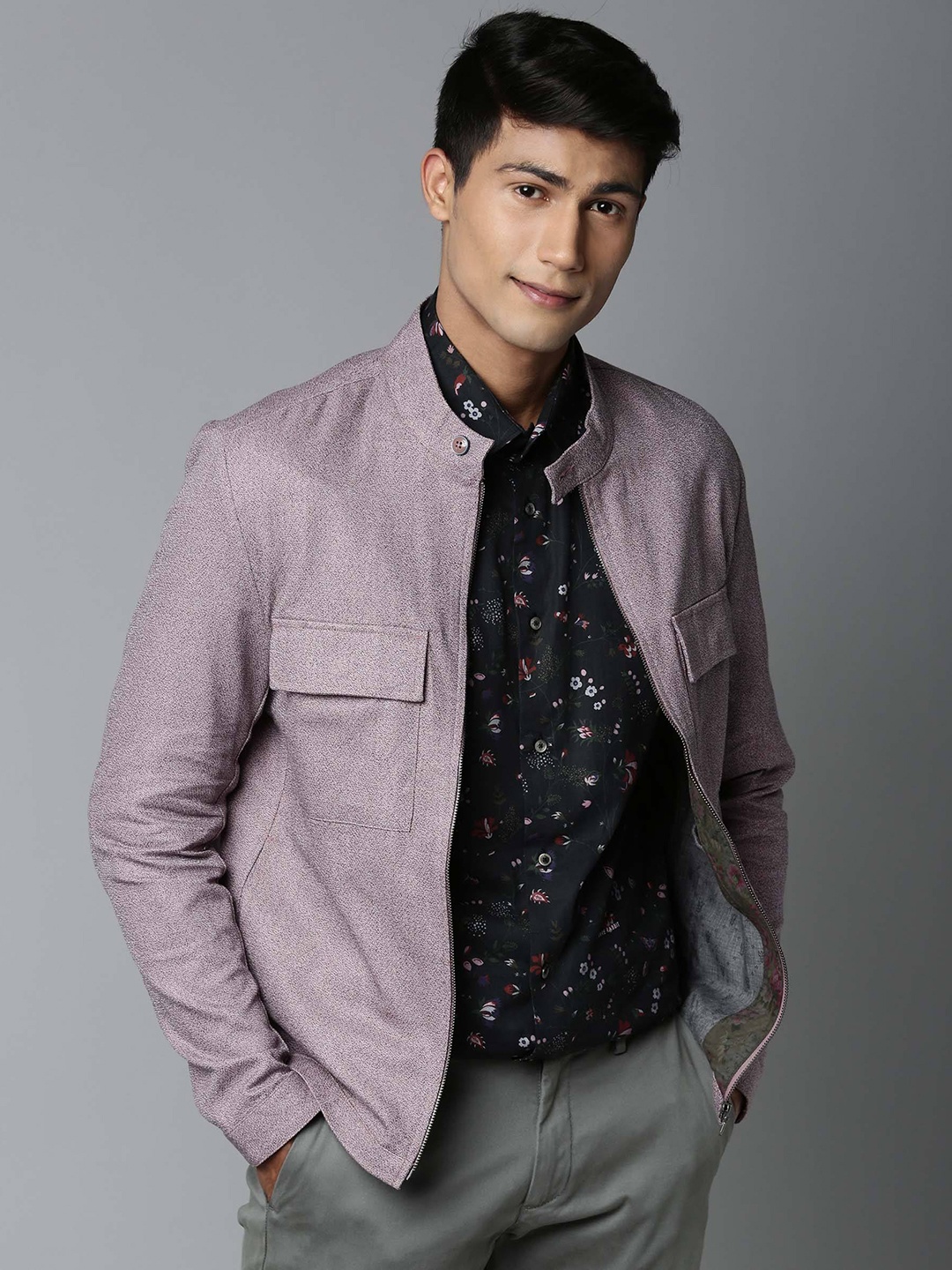 

RARE RABBIT Men Lavender Lightweight Tailored Jacket