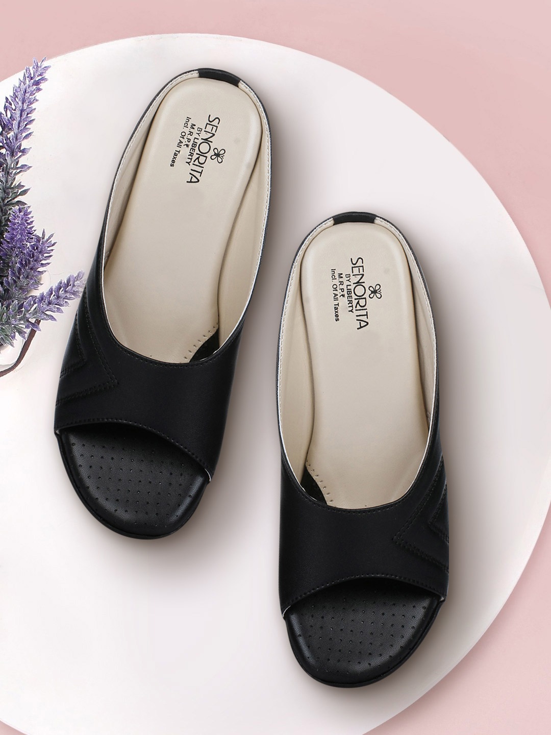 

Liberty Women Black Wedge Peep Toes
