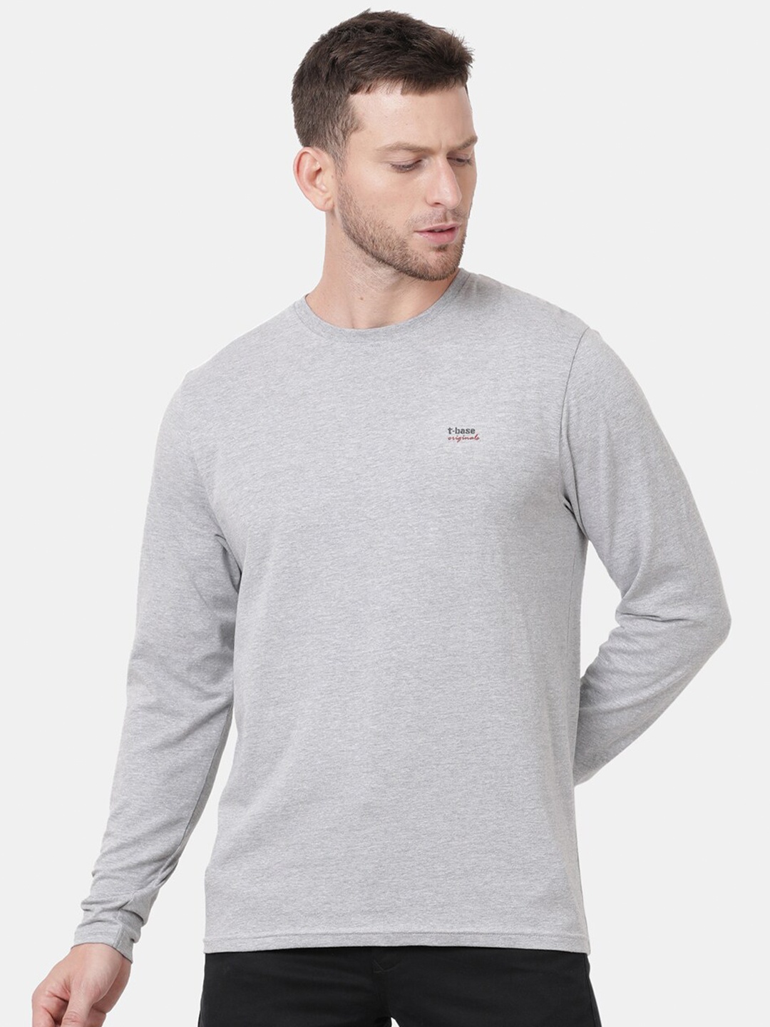 

t-base Men Grey Melange T-shirt