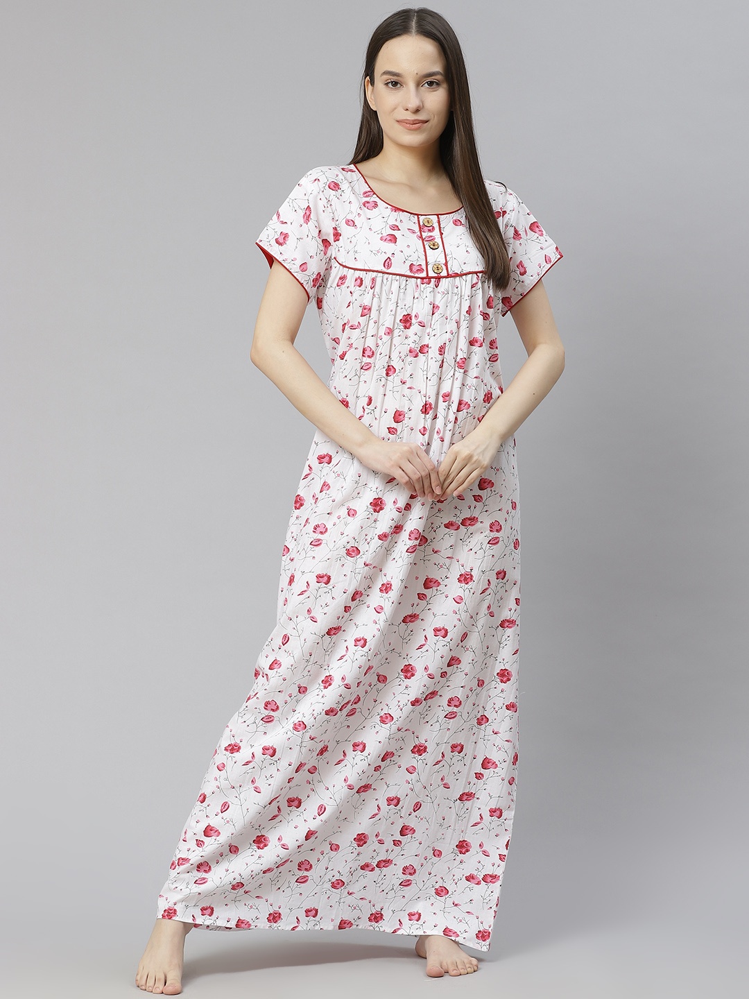 

Vemante Pink Printed Maxi Nightdress SP18PLLWP